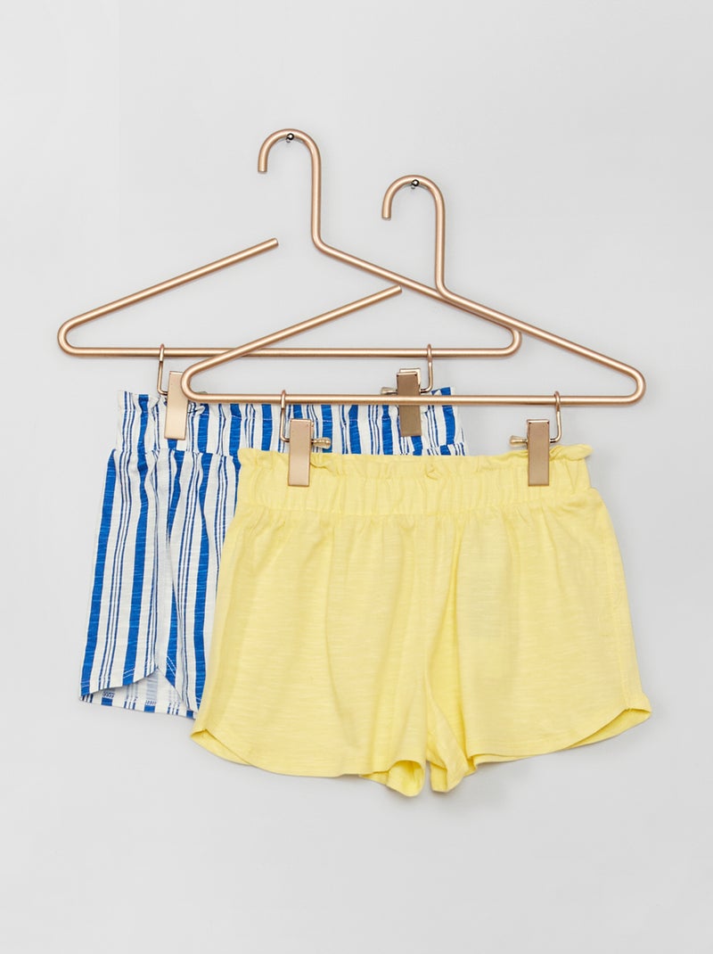 Pack de 2 shorts de punto AZUL - Kiabi
