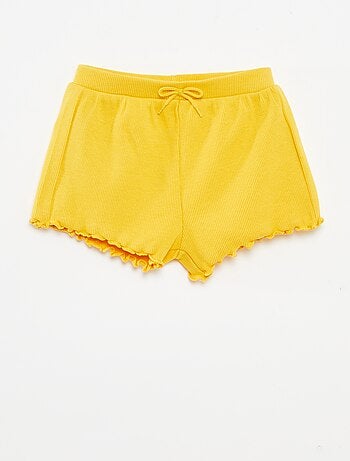 Pack de 2 shorts lisos de punto de canalé