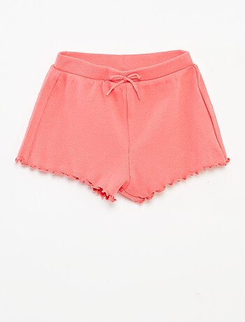 Pack de 2 shorts lisos de punto de canalé