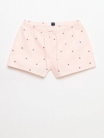 Pack de 2 shorts popelina con cordón de algodón