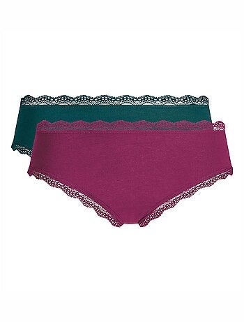 Pack de 2 shortys con bordes de encaje