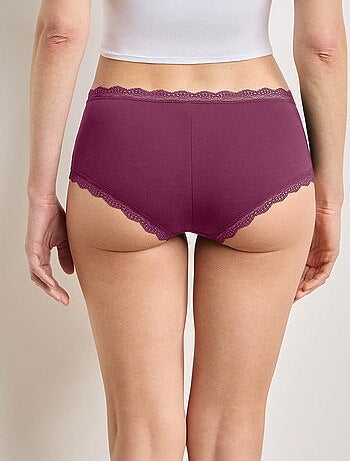 Pack de 2 shortys con bordes de encaje