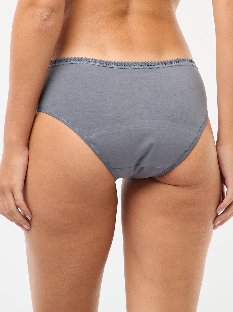 Pack de 2 shortys menstruales flujo medio Gris - Kiabi