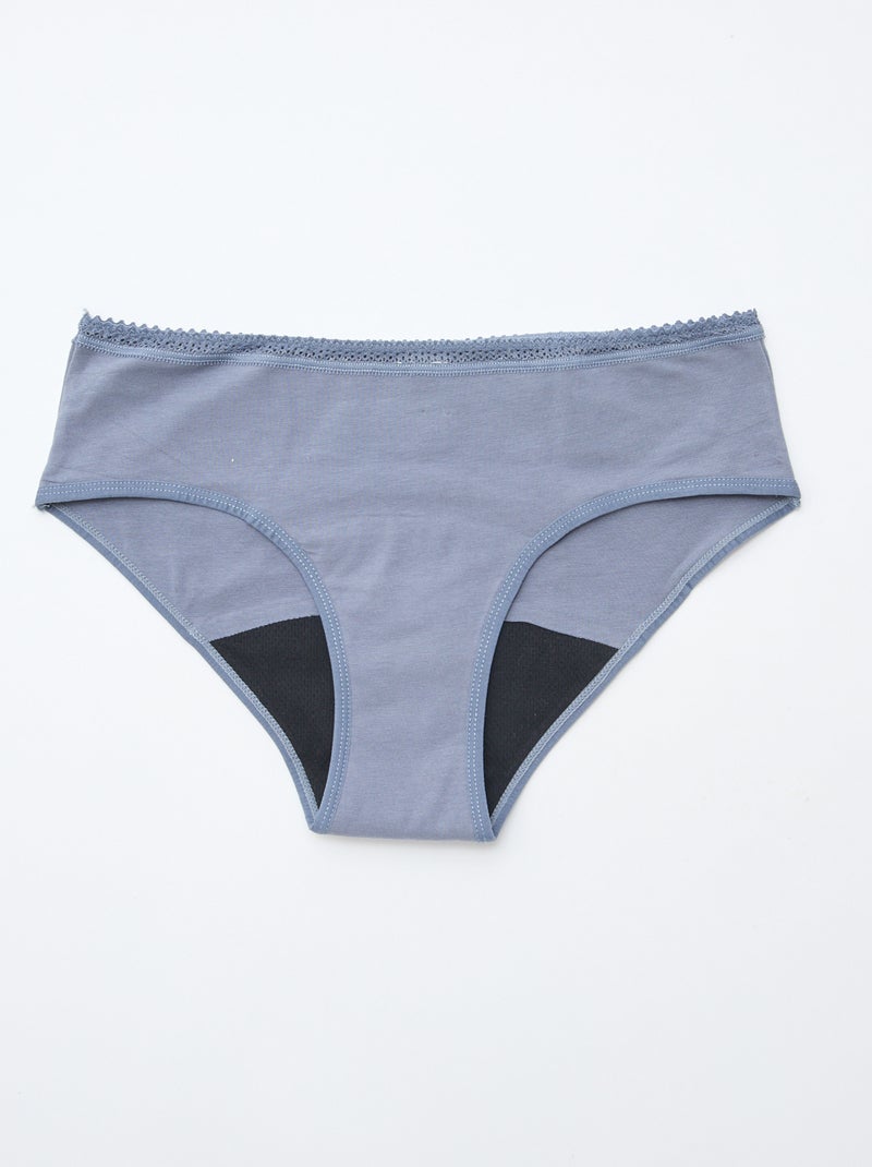 Pack de 2 shortys menstruales flujo medio Gris - Kiabi