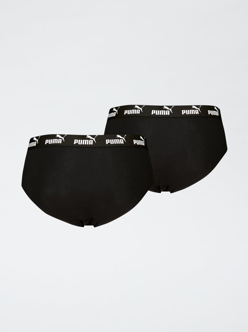 Pack de 2 slips 'Puma' Negro - Kiabi