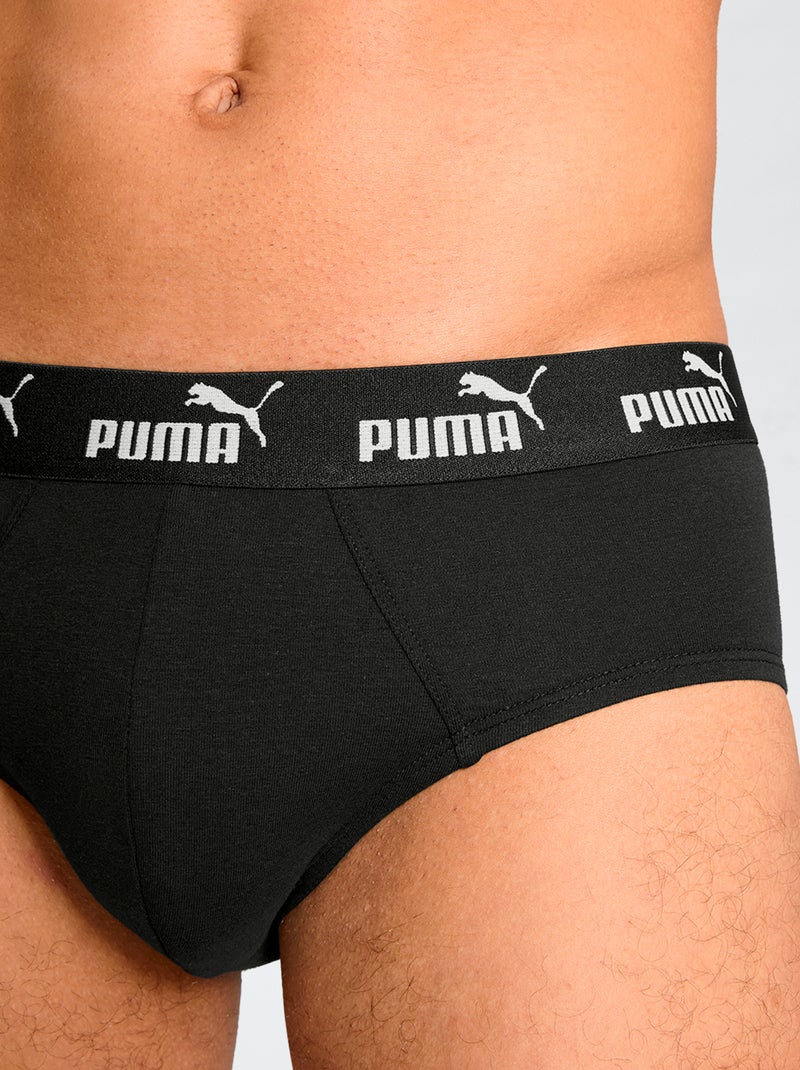 Pack de 2 slips 'Puma' Negro - Kiabi