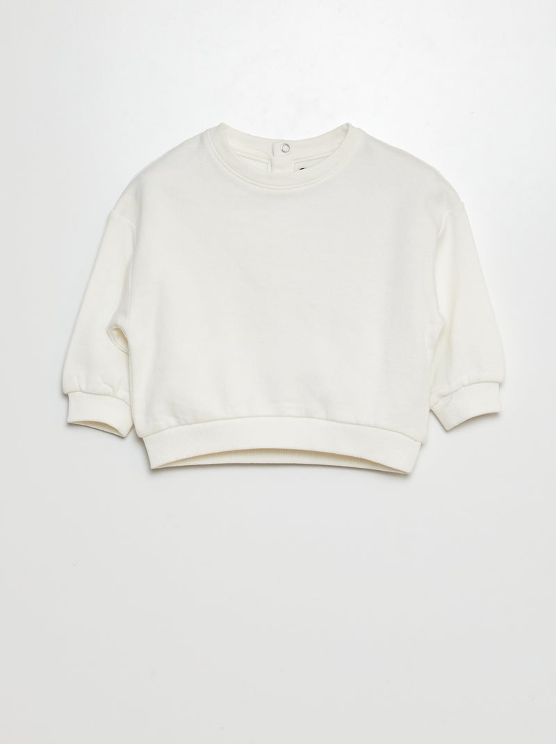 Pack de 2 sudadera lisas oversize BLANCO - Kiabi