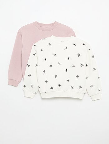 Pack de 2 sudaderas: 1 lisa y 1 con estampado integral
