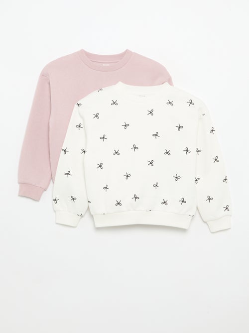 Pack de 2 sudaderas: 1 lisa y 1 con estampado integral - Kiabi
