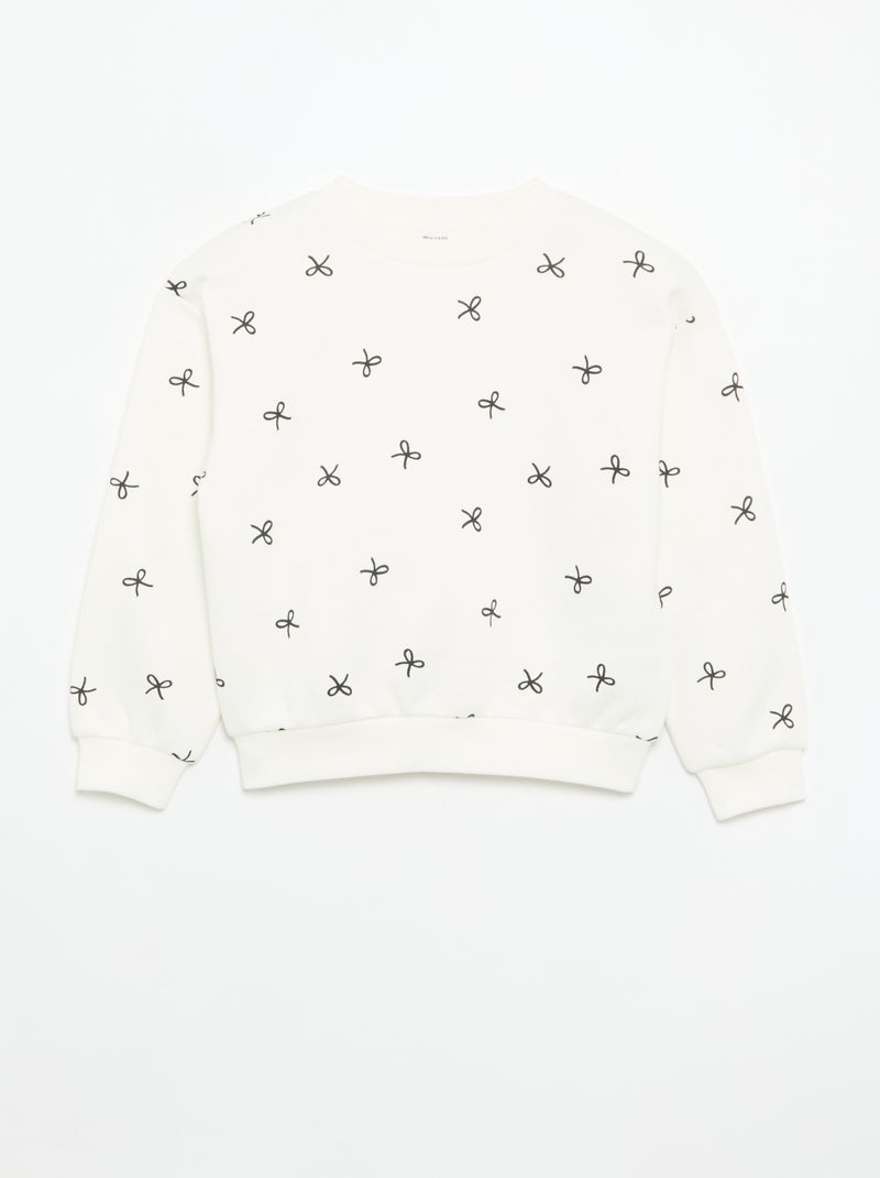 Pack de 2 sudaderas: 1 lisa y 1 con estampado integral Blanco - Kiabi