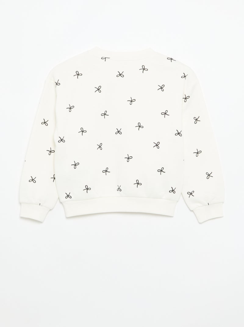 Pack de 2 sudaderas: 1 lisa y 1 con estampado integral Blanco - Kiabi