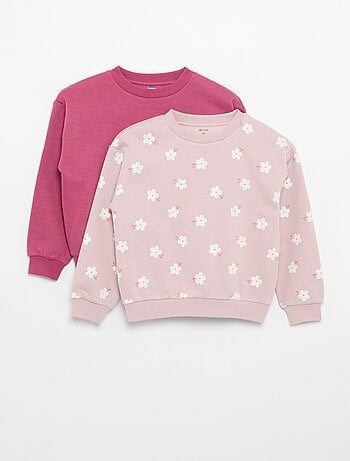 Pack de 2 sudaderas: 1 lisa y 1 con estampado integral