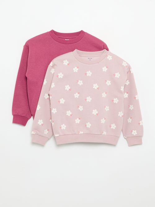 Pack de 2 sudaderas: 1 lisa y 1 con estampado integral - Kiabi