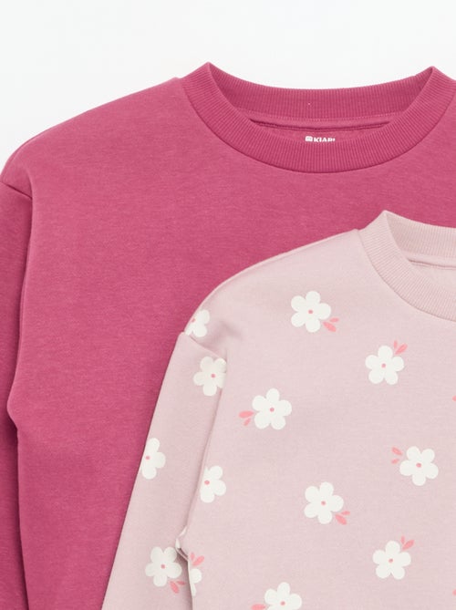 Pack de 2 sudaderas: 1 lisa y 1 con estampado integral - Kiabi
