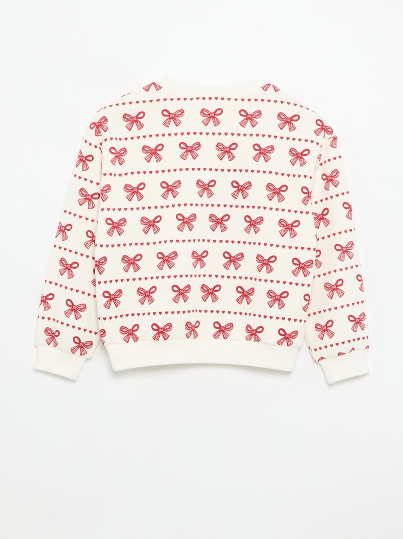 Pack de 2 sudaderas: 1 lisa y 1 con estampado integral Rojo - Kiabi