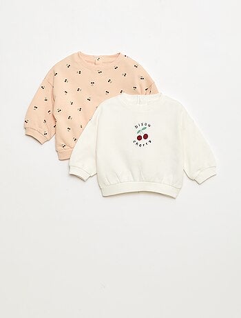 Pack de 2 sudaderas, 1 lisa y otra estampada