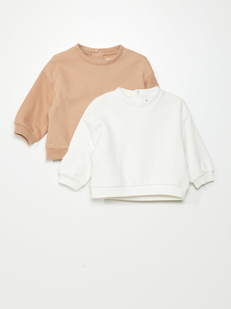 Pack de 2 sudaderas de chándal BLANCO - Kiabi