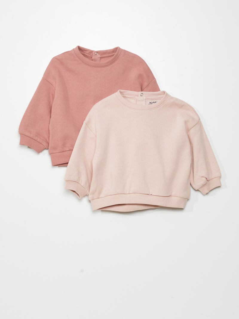 Pack de 2 sudaderas de chándal ROSA - Kiabi