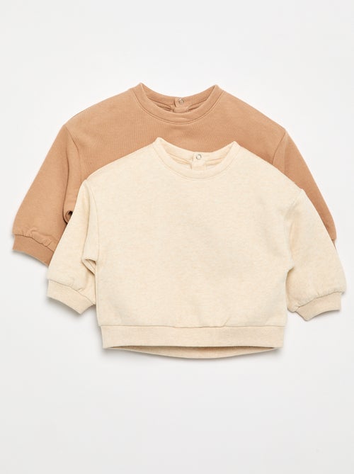 Pack de 2 sudaderas de felpa - Kiabi