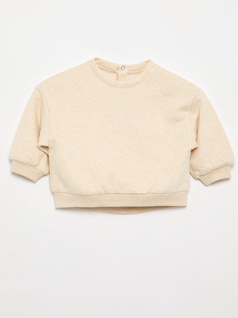 Pack de 2 sudaderas de felpa Beige - Kiabi