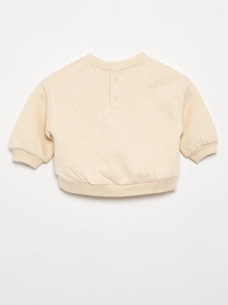 Pack de 2 sudaderas de felpa Beige - Kiabi