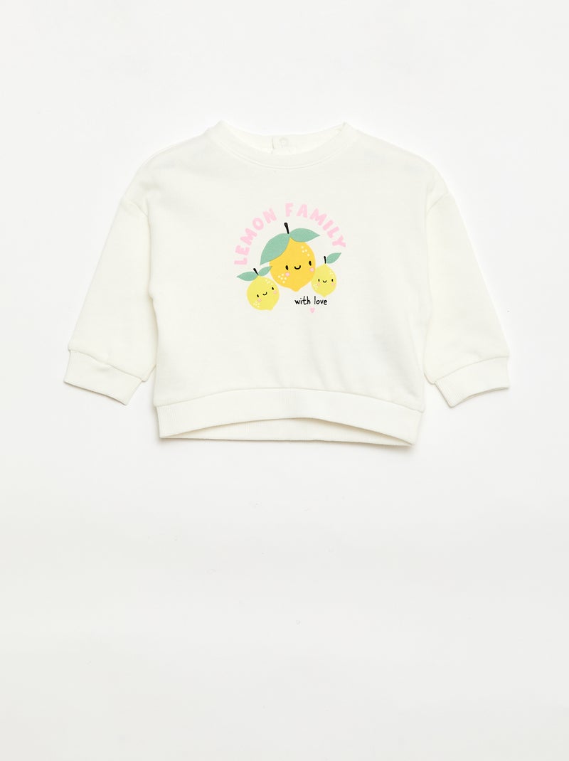 Pack de 2 sudaderas de felpa ligera (felpa) - 2 piezas Blanco - Kiabi