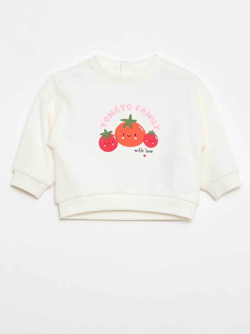 Pack de 2 sudaderas de felpa ligera (felpa) - 2 piezas Blanco - Kiabi