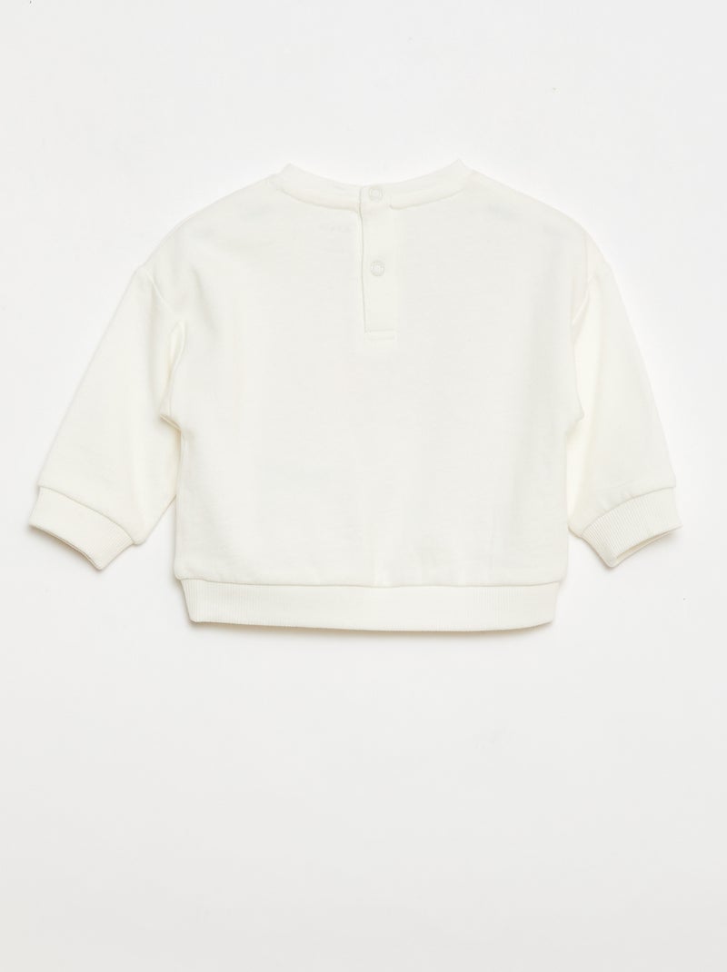 Pack de 2 sudaderas de felpa ligera (felpa) - 2 piezas Blanco - Kiabi