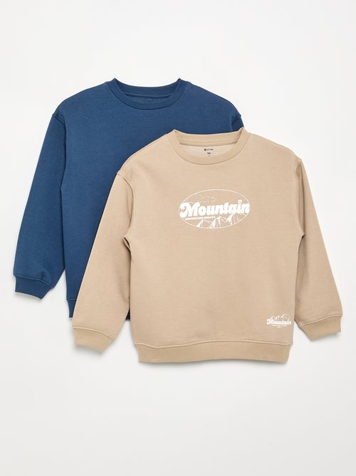 Pack de 2 sudaderas de manga larga - Kiabi