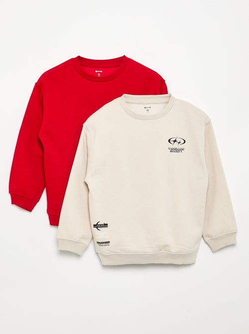 Pack de 2 sudaderas de manga larga - Kiabi