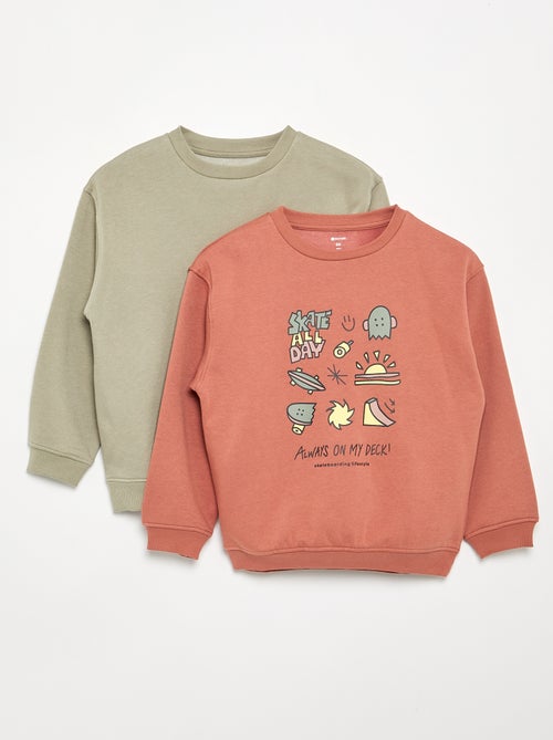 Pack de 2 sudaderas de manga larga - Kiabi