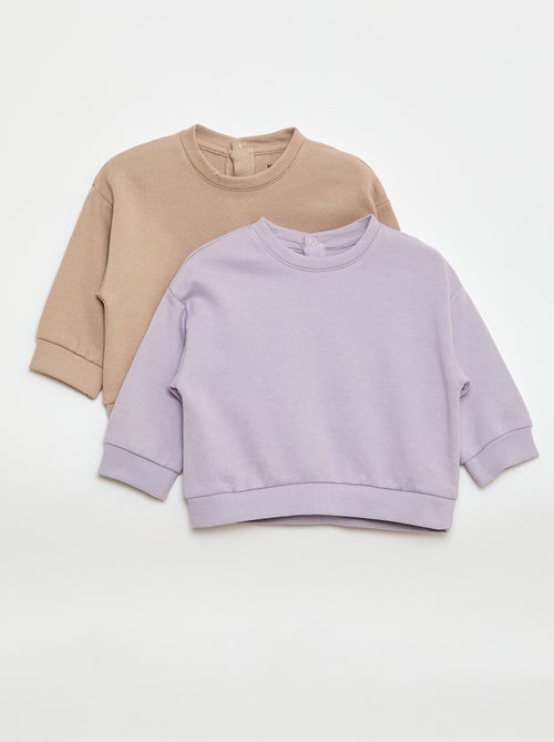 Pack de 2 sudaderas en felpa - Kiabi