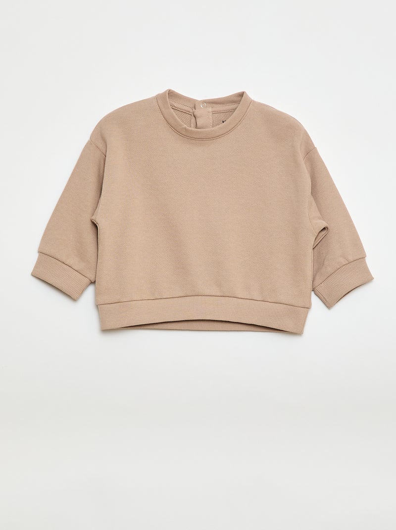 Pack de 2 sudaderas en felpa Beige - Kiabi