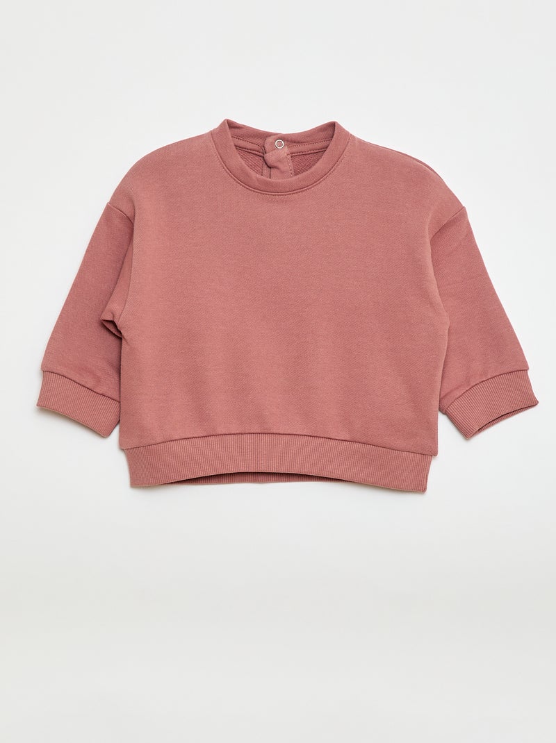 Pack de 2 sudaderas en tejido felpa Rosa - Kiabi