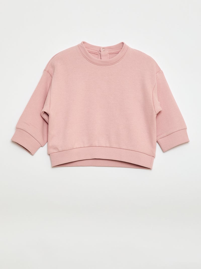 Pack de 2 sudaderas en tejido felpa Rosa - Kiabi