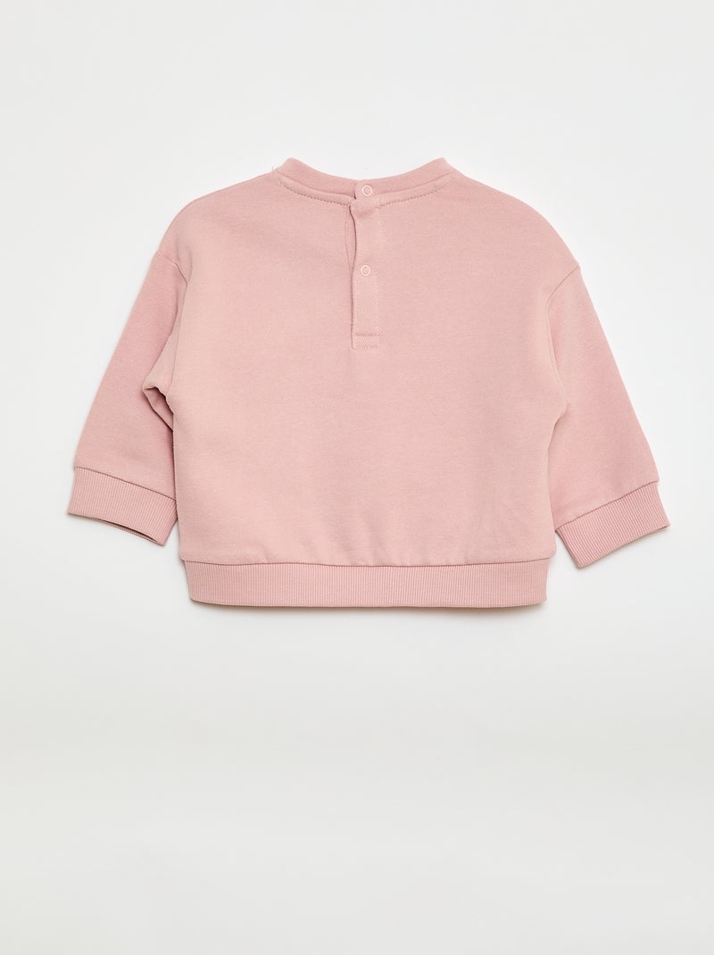 Pack de 2 sudaderas en tejido felpa Rosa - Kiabi