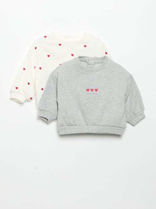 Pack de 2 sudaderas estampadas - Kiabi