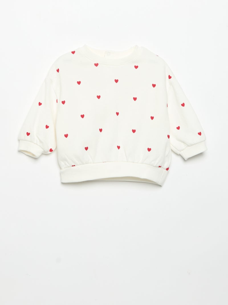 Pack de 2 sudaderas estampadas Blanco - Kiabi