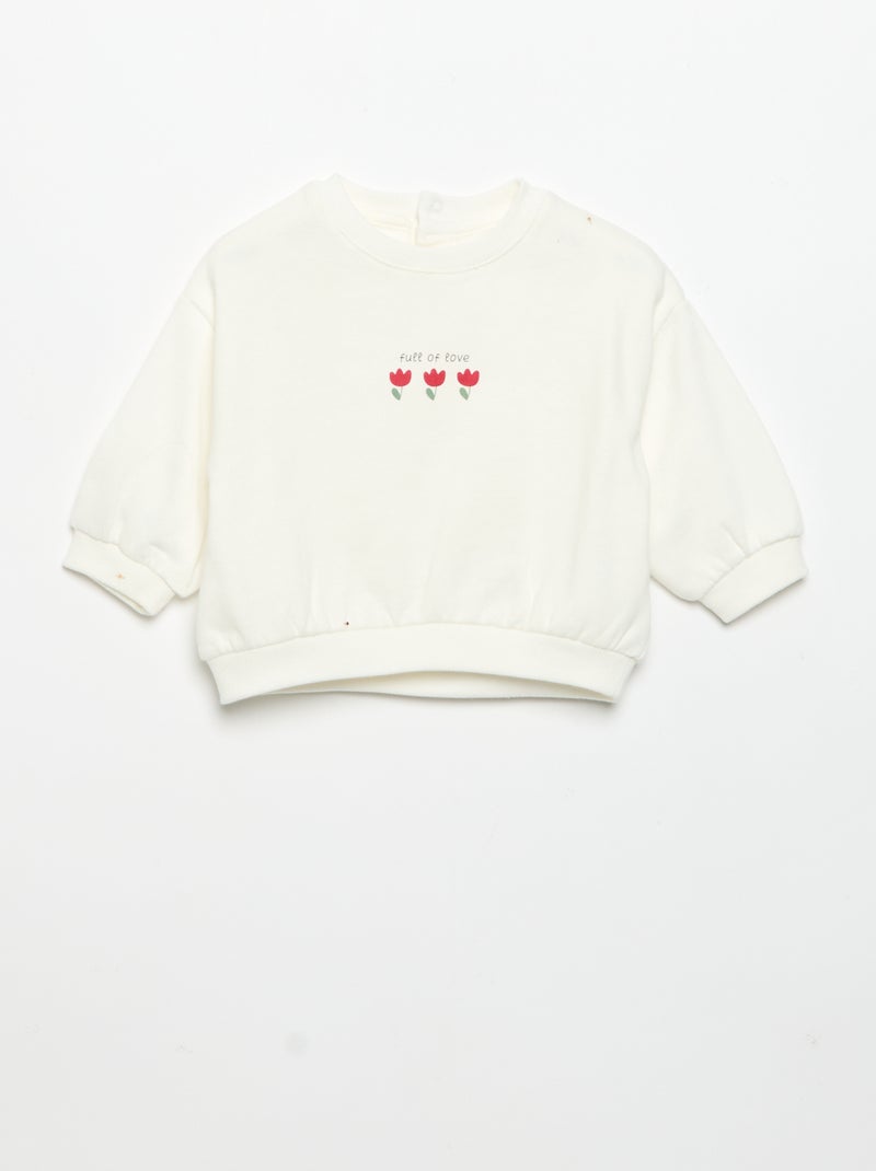 Pack de 2 sudaderas estampadas Blanco - Kiabi