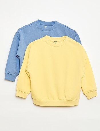 Pack de 2 sudaderas felpa de algodón