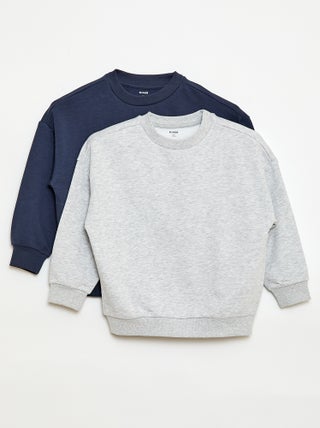 Pack de 2 sudaderas felpa de algodón