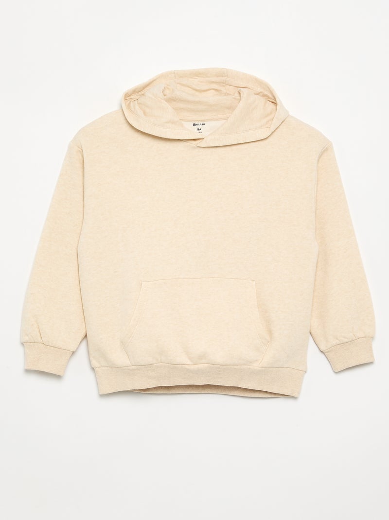 Pack de 2 sudaderas lisas con capucha Beige - Kiabi