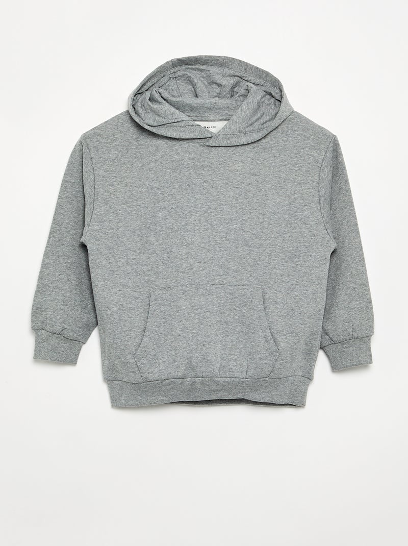 Pack de 2 sudaderas lisas con capucha Gris - Kiabi