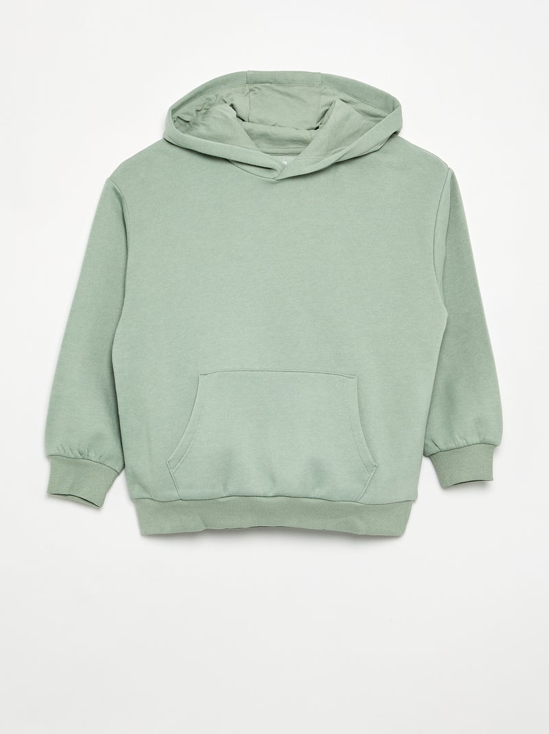 Pack de 2 sudaderas lisas con capucha Verde - Kiabi