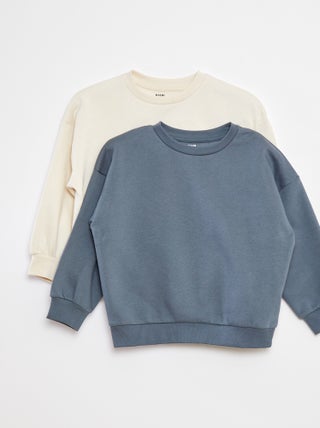 Pack de 2 sudaderas lisas de chándal