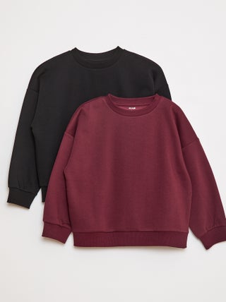 Pack de 2 sudaderas lisas de chándal