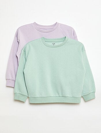 Pack de 2 sudaderas lisas de felpa