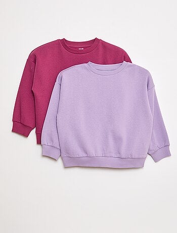 Pack de 2 sudaderas lisas de chándal