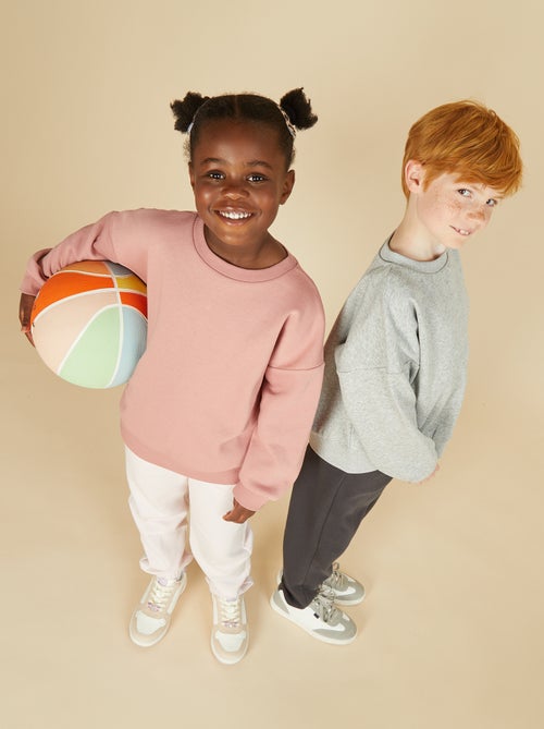 Pack de 2 sudaderas lisas de chándal - Kiabi