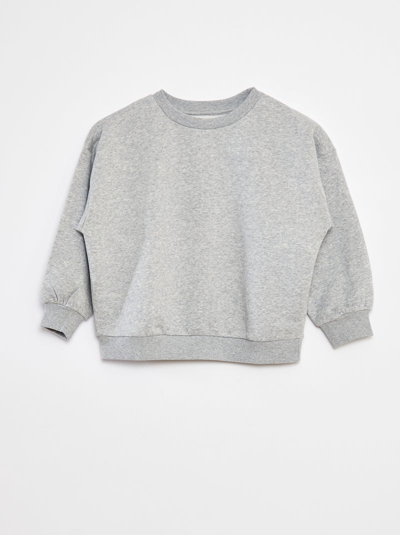 Pack de 2 sudaderas lisas de felpa Gris - Kiabi